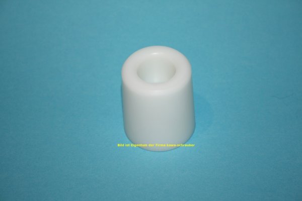 Qualitäts- Sturzpad / Crashpad Polyamid weiß 40 bis 45 (konisch) x 50mm