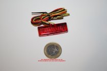 universal LED Mini Rückleuchte Rücklicht rot / rotes Glas mit Bremslicht mit Straßenzulassung !