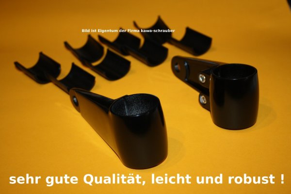 Lampenhalter Halter Lampe Scheinwerfer universal Alu schwarz glänzend 32-41mm