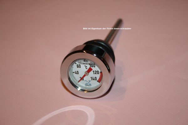 Harley Davidson HD XLH1200 Sportster Ölthermometer Direktmesser Öl Temperatur Anzeiger verchromt extern