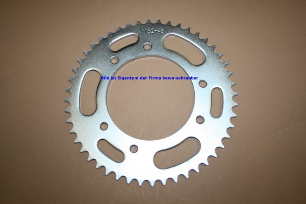 Kettenblatt / Ritzel hinten 125mm Lochkreis 6-Loch Nabe 102mm 420 48 Zähne