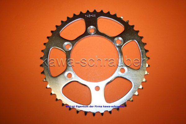 Kettenblatt / Ritzel hinten 124mm Lochkreis 6-Loch Nabe 100mm 525 44 Zähne