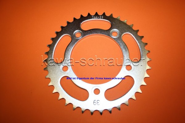 Kettenblatt / Ritzel hinten 124mm Lochkreis 5-Loch Nabe 100mm 525 39 Zähne