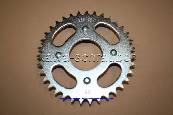 Kettenblatt / Ritzel hinten 82mm Durchmesser mittig 4-fach Bolzen Nabe 50mm 420 35 Zähne