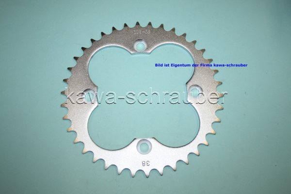 Kettenblatt / Ritzel hinten 130mm Lochkreis 4-Loch Nabe 110mm 520 38 Zähne