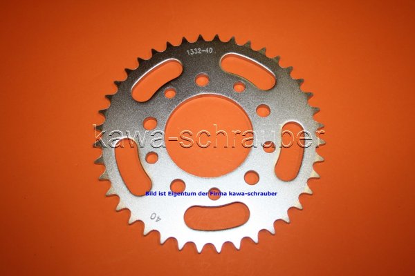 Kettenblatt / Ritzel hinten 110mm Lochkreis 5-Loch Nabe 80mm 525 40 Zähne