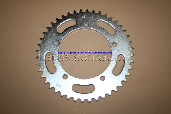 Kettenblatt / Ritzel hinten 116mm Lochkreis 5-Loch Nabe 100mm 420 44 Zähne