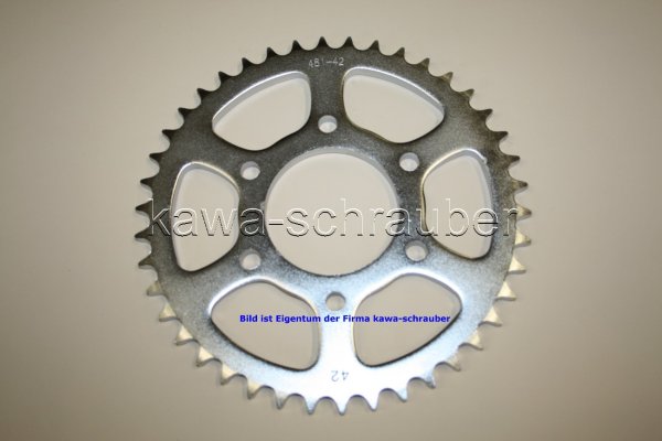 Kettenblatt / Ritzel hinten 104mm Lochkreis 6-Loch Nabe 74mm 530 42 Zähne