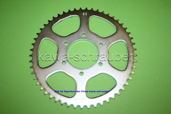 Kettenblatt / Ritzel hinten 84mm Lochkreis 6-Loch Nabe 64mm 428 53 Zähne