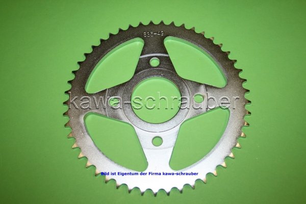 Kettenblatt / Ritzel hinten 92mm Lochkreis 4-Loch Nabe 54mm 428 49 Zähne