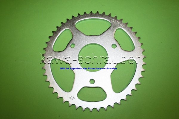 Kettenblatt / Ritzel hinten 90mm Lochkreis 3-Loch Nabe 55mm 428 47 Zähne