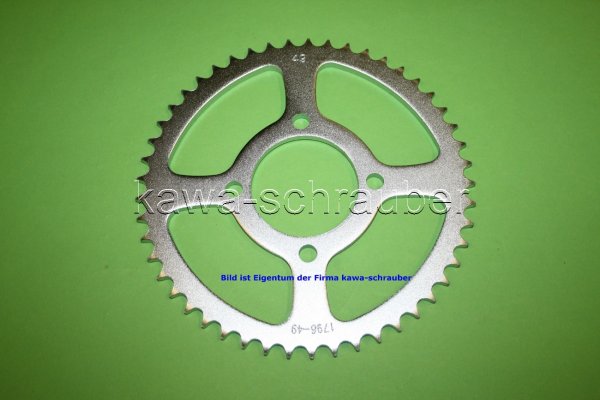 Kettenblatt / Ritzel hinten 84mm Lochkreis 4-Loch Nabe 64mm 428 49 Zähne