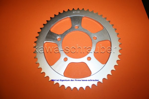 Kettenblatt / Ritzel hinten 110mm Lochkreis 5-Loch Nabe 87mm 525 49 Zähne