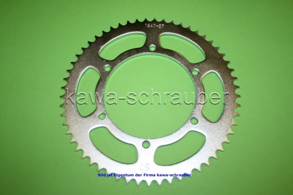 Kettenblatt / Ritzel hinten 136mm Lochkreis 6-Loch Nabe 120mm 428 57 Zähne