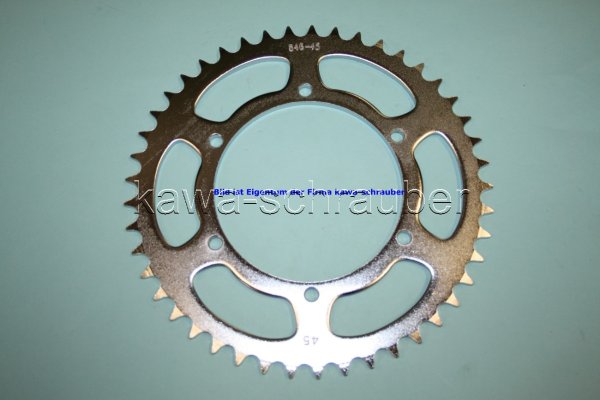 Kettenblatt / Ritzel hinten 136mm Lochkreis 6-Loch Nabe 120mm 520 45 Zähne