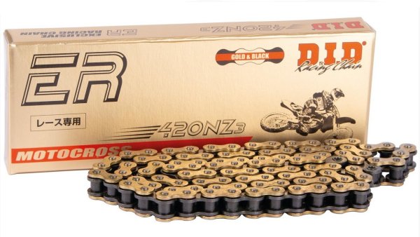 DID Antriebskette / Kette 420NZ3 Farbe gold Leichtlauf Rennkette road racing offroad racing