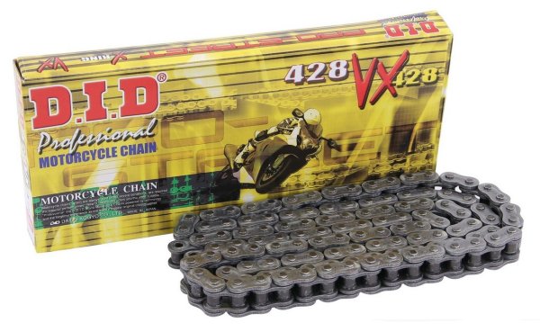 DID Antriebskette Kette 428VX X-Ring Profi-Motorradkette schwarz-schwarz
