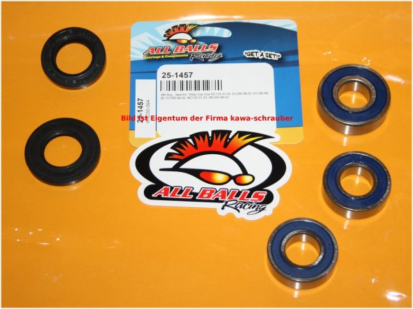 All Balls Radlager Satz Radlagersatz hinten rear Hinterrad Gas Gas GasGas Gas-Gas EC 125 Bj. 2001-2002