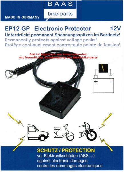 BAAS EP12-GP Electronic protector unterdrückt Spannungsspitzen 12V