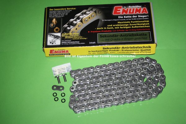 ENUMA Antriebskette Kette 520ZVX-3 520 ZVX3 silber mit X-Quad-Ringen ZST-Technologie