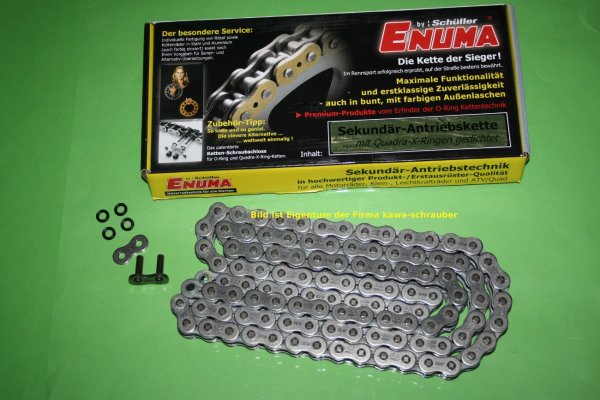 ENUMA Antriebskette / Kette 525MVXZ-2 standardfarben (anthrazit) mit X-Quad-Ringen, super verstärkt