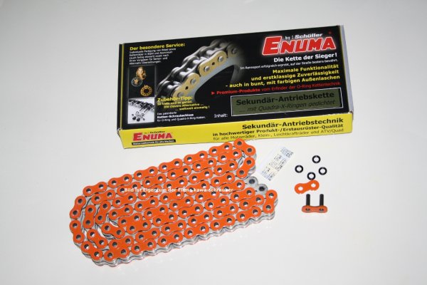 ENUMA Antriebskette Kette 525MVXZ-2 Farbe orange mit X-Quad-Ringen super verstärkt