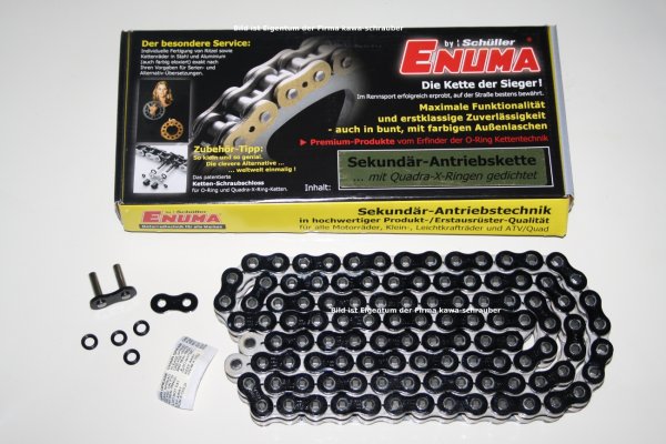 ENUMA Antriebskette Kette 530MVXZ-2 Farbe schwarz mit X-Quad-Ringen super verstärkt