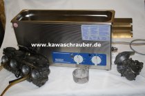 Motorrad Vergaser Reinigung im Ultraschallbad vom Profi Ultraschall Reinigung