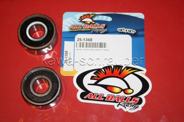 All Balls Radlager Satz Radlagersatz hinten Hinterrad HD Harley Davidson XL 883 Sportster Bj. 2000-2004 3/4'' bearring