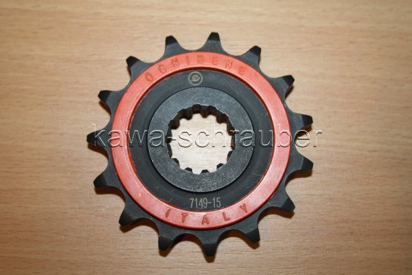 367149R15 Ritzel vorne 525 15 Zähne, gummiert von OGNIBENE