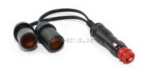 BAAS BA19 Adapter Doppelstecker Zigarettenanzünder 12 Volt DIN Stecker / auch für BMW auf 2x Zigarettenanzünder Dose