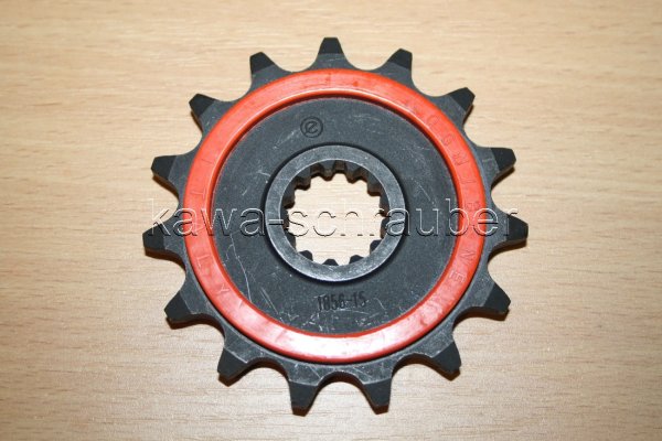 Ritzel vorne gummiert 15 Zähne Suzuki SP 370 Typ SP370 (Standard Übersetzung)