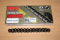RKchain Antriebskette Kette 520GXW 520 GXW Black scale XW-Ring Farbe schwarz mit goldenen Rollen