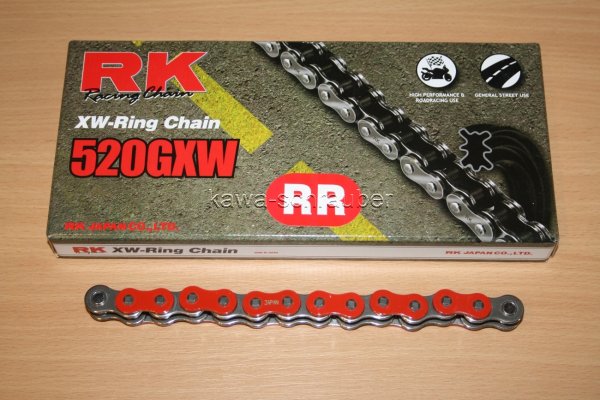 RK chain Antriebskette Kette 520GXW RR 520 GXW RR XW-Ring Farbe rot