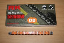 RK chain Antriebskette Kette 520GXW DD 520 GXW DD XW-Ring Farbe orange