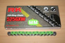 RK racing chain Antriebskette Kette 525GXW MM 525 GXW MM XW-Ring Profi-Motorradkette rennsporttauglich Farbe grün