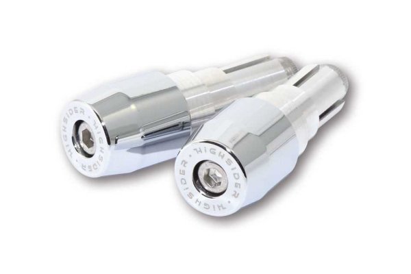 HIGHSIDER Lenkergewichte EVO, verchromt, universal für Lenker mit Innendurchmesser 12 bis 21 mm