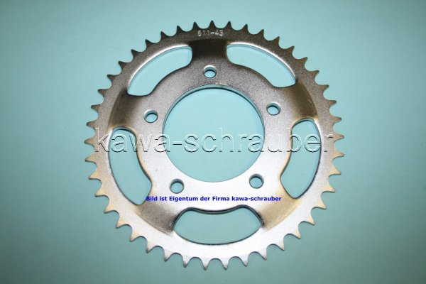 Kettenblatt / Ritzel hinten 43 Zähne Gilera 600 Nordwest Bj. 1991-1994 (Standard Übersetzung)