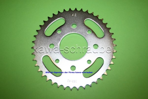 Kettenblatt / Ritzel hinten 42 Zähne Honda CB 125 J Typ CB125J (geänderte Übersetzung)
