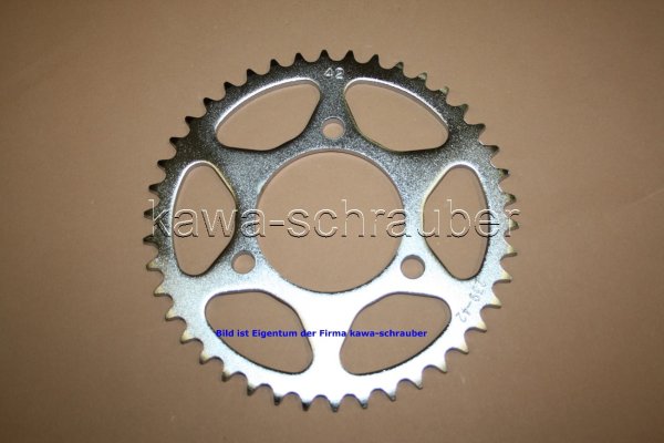 Kettenblatt / Ritzel hinten 42 Zähne Honda MB8 MB 8 Typ HC01 (geänderte Übersetzung)