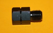Spiegeladapter schwarz von Loch M10 Rechtsgewinde auf Bolzen M10 Linksgewinde
