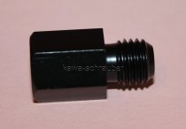 Spiegeladapter schwarz von Loch M8 Rechtsgewinde auf Bolzen M10 Rechtsgewinde