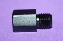 Spiegeladapter schwarz von Loch M10 Rechtsgewinde auf Bolzen M10 Rechtsgewinde