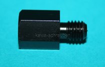 Spiegeladapter schwarz von Loch M10 Rechtsgewinde auf Bolzen M8 Rechtsgewinde