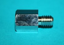 Spiegeladapter silber von Loch M10 Rechtsgewinde auf Bolzen M8 Rechtsgewinde
