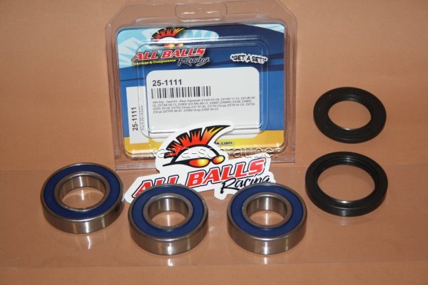 All Balls Radlager Satz Radlagersatz hinten rear Hinterrad Kawasaki ZX-9R Ninja ZX9R Bj. 2000-2003