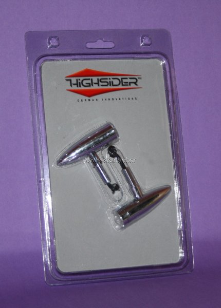 2x Highsider Mini Rücklicht MONO BULLET E-geprüft ohne Kennzeichenleuchte verchromt Klarglas