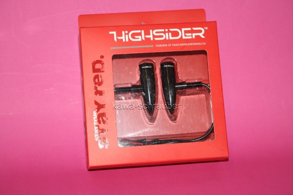 2x Highsider Mini Rücklicht MONO BULLET E-geprüft ohne Kennzeichenleuchte schwarz Klarglas