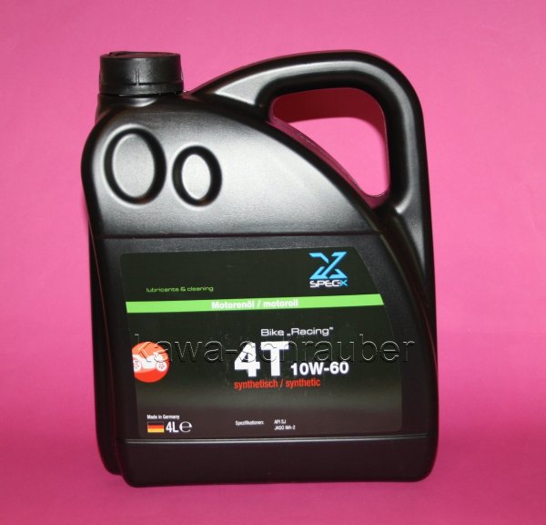 SAE10W-60 4 Liter SPEC-X Motoröl 4T Bike Racing vollsynthetisch (Literpreis = 13,50€)
