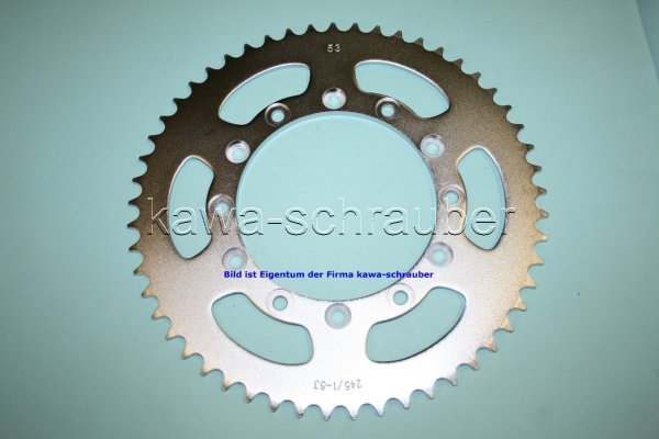 Kettenblatt / Ritzel hinten 150mm Lochkreis 6-Loch Nabe 130mm 520 53 Zähne